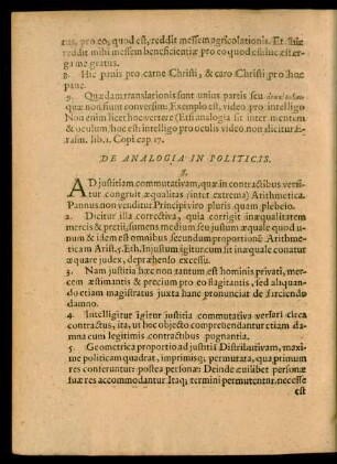 De Analogia In Politicis.