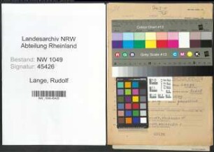 Entnazifizierung Rudolf Lange , geb. 03.09.1896 (Krempelmeister)