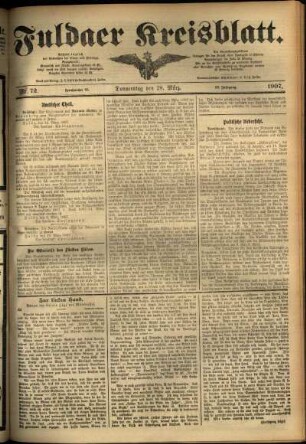 Ausgabe vom Donnerstag, den 28. März 1907.