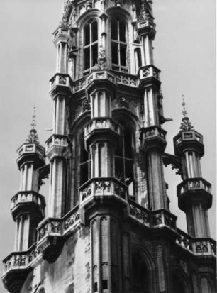 Turm des Rathauses, Brüssel, Flandern, Belgien