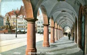Leipzig: Laubengang des alten Rathauses