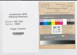 Entnazifizierung Friedrich Engler, geb. 20.03.1902 (Postsekretaer)