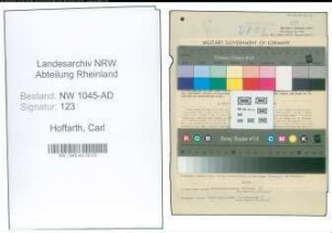 Entnazifizierung Carl Hoffarth , geb. 04.03.1896 (Beamter)