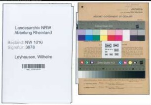 Entnazifizierung Wilhelm Leyhausen , geb. 23.04.1899 ()