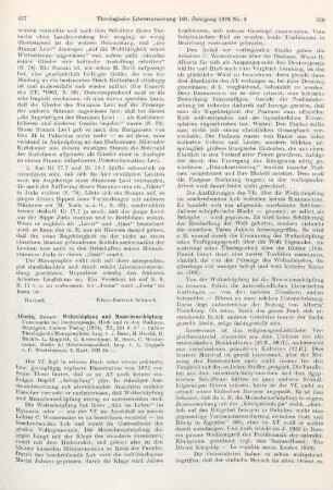 657-659 [Rezension] Albertz, Rainer, Weltschöpfung und Menschenschöpfung