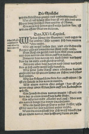 Das .XXVI. Capitel.