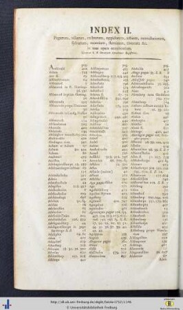 Index II.