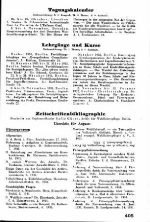 Lehrgänge und Kurse