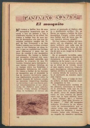 Panfleto contra ... el mosquito