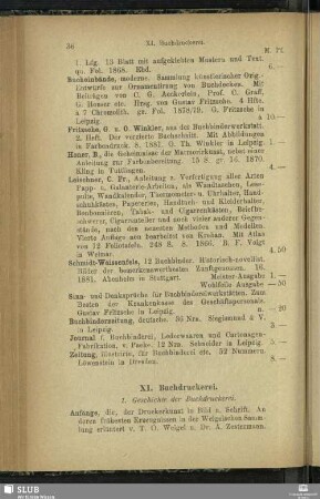 XI. Buchdruckerei