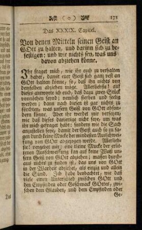 171-178, Das XXXIX. Capitel