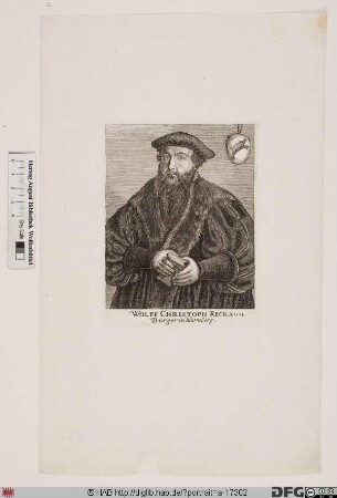 Bildnis Wolff Christoph Reck