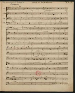 Quartette; vl (2), vla, vlc; E-Dur