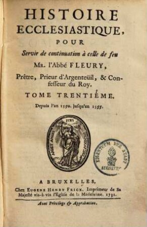 Histoire Ecclesiastique, 30. Depuis l'an 1550 jusqu'en 1555