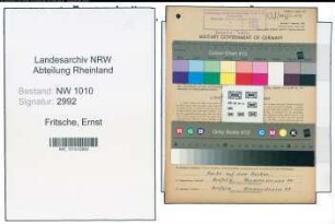 Entnazifizierung Ernst Fritsche , geb. 01.01.1912 (Faerber)