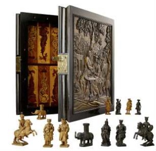 Brettspielkasten für Trictrac und Schach