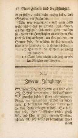 XL. Zweene Jünglinge