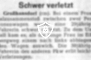 Schwer verletzt