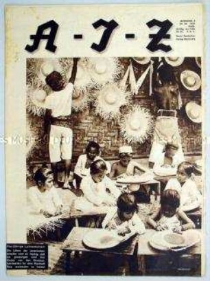 Proletarische Wochenzeitschrift "A-I-Z" u.a. über den Schuh-Fabrikanten Bata in der Tschechoslowakei
