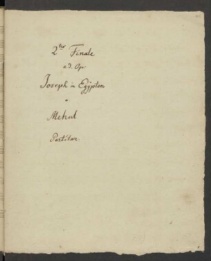 [No. 8.] Finale: Joseph, mein Sohn, dich vergisst nicht mein Sohn