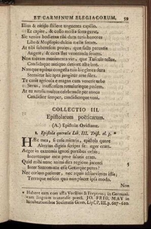 Collectio III. Epistolarum poeticarum.