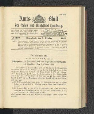 No. 239, 5. Oktober 1918