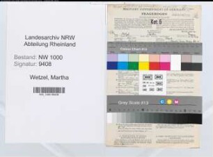 Entnazifizierung Martha Wetzel, geb. 29.06.1906 (Sekretaerin)