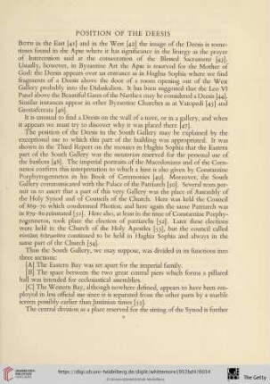 Position of the Deesis