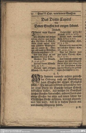 Das Dritte Capitel. Von Denen Stuffen des ewigen Lebens