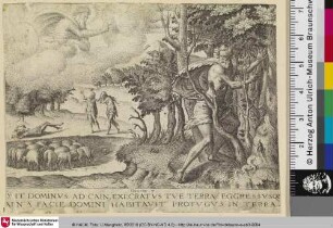 [Kain flieht nach dem Mord vor dem Anblick Gottes; Cain fuyant la vue de Dieu après le meurtre qu'il vient de commettre]