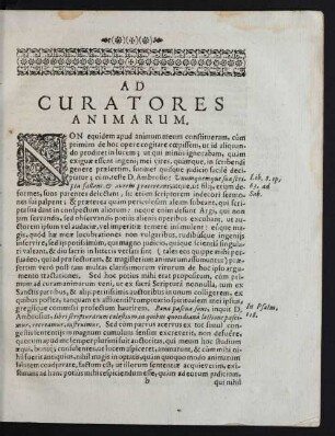 Ad Curatores Animarum.