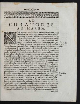 Ad Curatores Animarum.