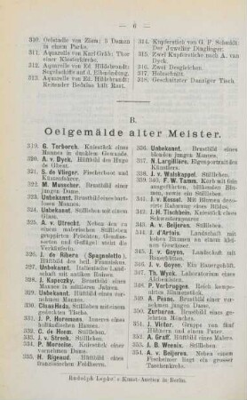 B. Oelgemälde alter Meister