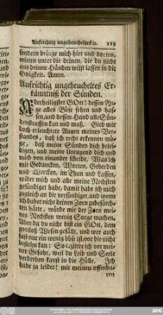 Aufrichtig ungeheucheltes Erkänntniß der Sünden.