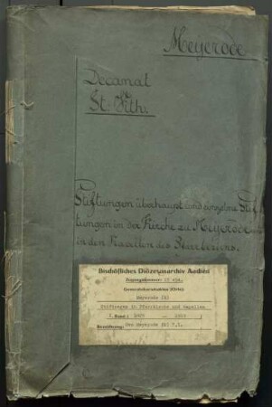 Stiftungen in Pfarrkirche und Kapellen