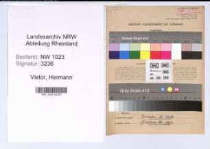 Entnazifizierung Hermann Vietor , geb. 12.08.1890 (Baeckermeister)
