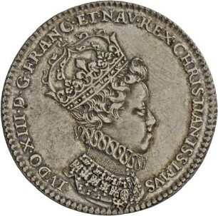 Medaille von Nicolas Briot auf die Krönung König Ludwigs XIII. von Frankreich in Reims am 17. Oktober 1610