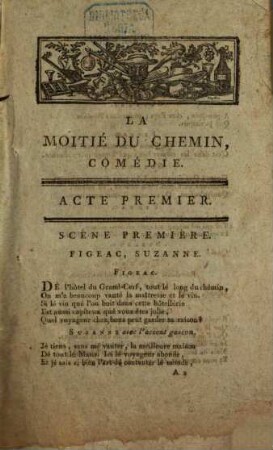 La moitié du chemin : Comédie en trois actes et en vers