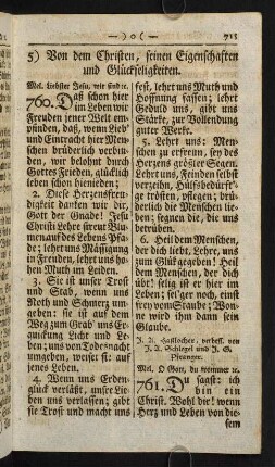 715-726, 5) Von dem Christen, seinen Eigenschaften und Glückseligkeiten