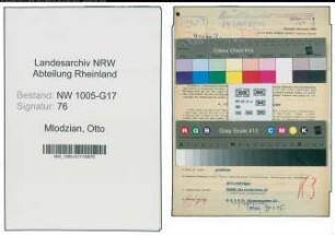 Entnazifizierung Otto Mlodzian , geb. 16.05.1897 (Buchhaendler)