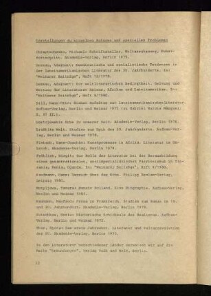 Darstellungen zu einzelnen Autoren und speziellen Problemen