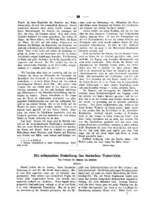 Die zeitgemässe Gestaltung des deutschen Unterrichts : (Schluss)
