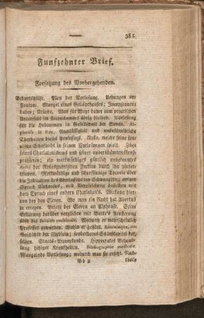 Funfzehnter Brief. Fortsetzung des Vorhergehenden