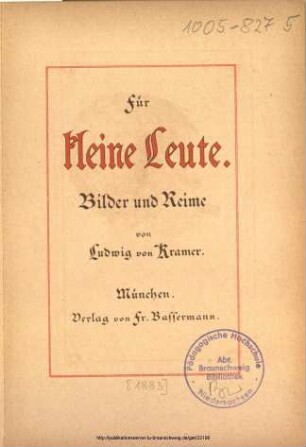 Für kleine Leute : Bilder und Reime