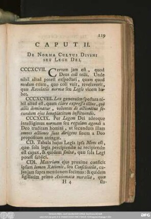 Caput II. De Norma Cultus Divini Seu Lege Dei.