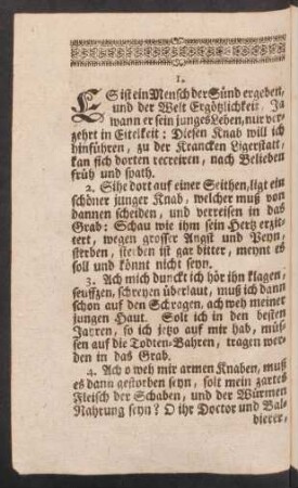 Es ist ein Mensch der Sünd ergeben, und der Welt Ergötzlichkeit