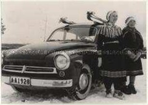 Werbefoto für den Wartburg 311, aufgenommen in Finnland