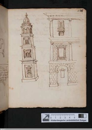 Mantua: Campanile di S. Barbara; Vicenza: Pal. Thiene