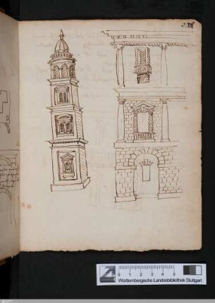 Mantua: Campanile di S. Barbara; Vicenza: Pal. Thiene