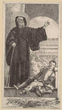 Der heilige Franz von Paola heilt einen Besessenen